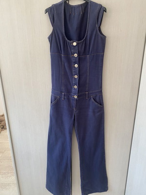 Jennifer Lopez denim jumpsuit Medium used, blue