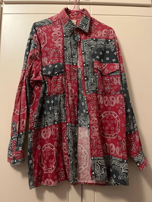 Santoryo vintage paisley cotton shirt used with minor flaws