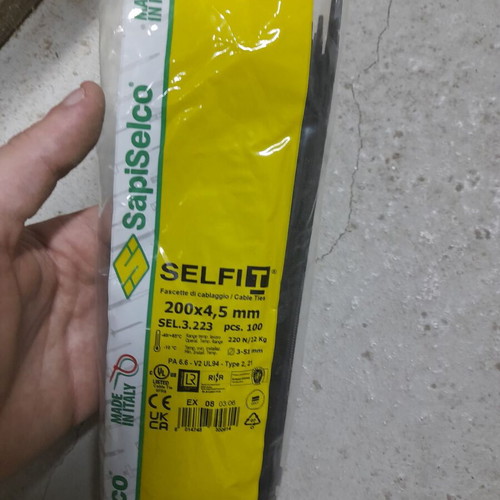 Sapiselco cable ties 200x4.5 black 100 pcs new