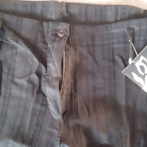 Fabric bell-bottom pants new, black, size L