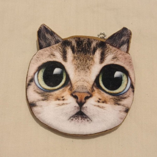 Set of 3 cat coin purses