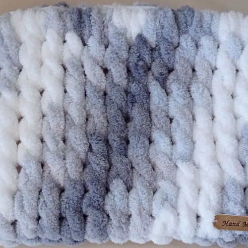Handmade Puffy Alize Cosmetic Bag hypoallergenic, three-color combo