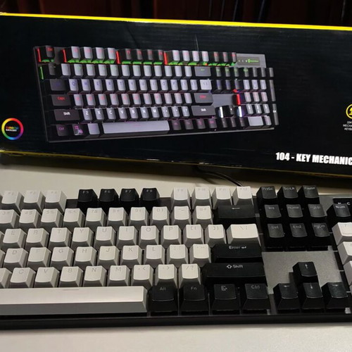 Panstan PK200 Mechanical Retro Keyboard like new with backlit keys