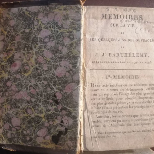 Voyage Du Jeune Anacharsis En Grece 3 volumes used with wear, 1820 edition