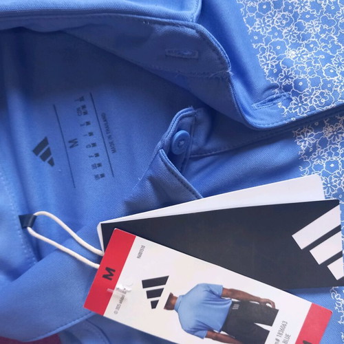 Men's blue Adidas polo shirt, size M, authentic