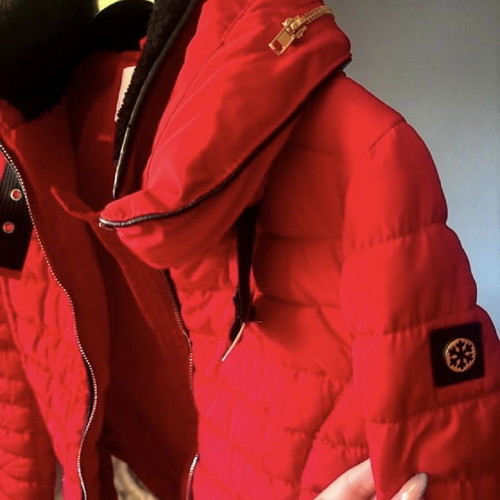 Women's warm red jacket size S-M