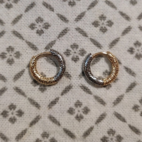 Women's earrings new, small hoops in silver and gold
