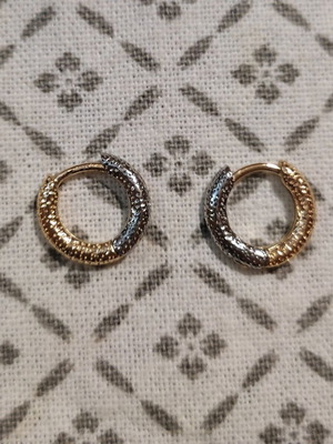 Women's earrings new, small hoops in silver and gold