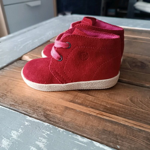 Falcotto baby red leather shoes new, size 19