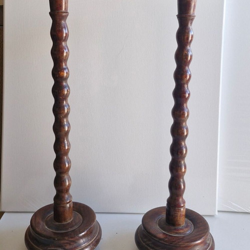 Wooden floor support bases like new, set of 2 pieces
