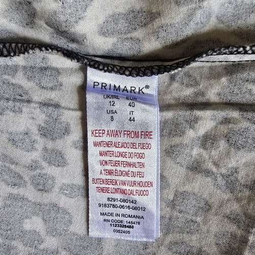 Primark leopard print mini skirt used, size EUR 40 UK 12