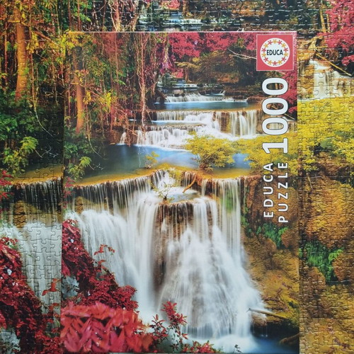 Educa puzzle 1000 pieces used with waterfall theme
