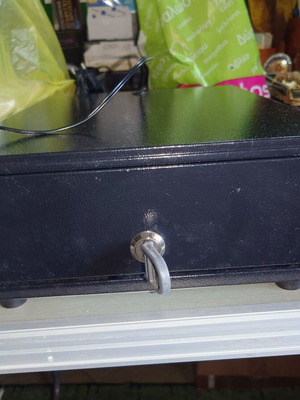 Metal cash drawer used