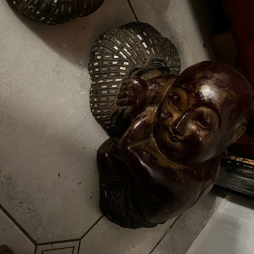 Decorative monk and Buddhist figurines used