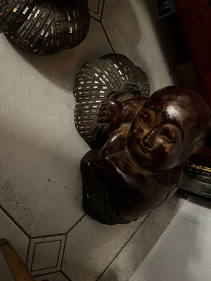 Decorative monk and Buddhist figurines used