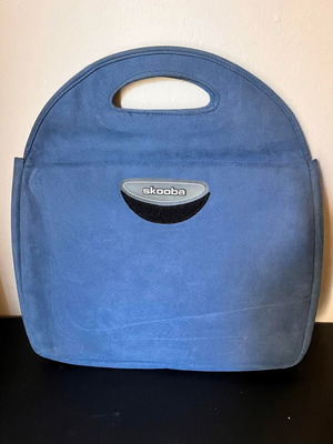 Skooba laptop bag blue like new with suede texture
