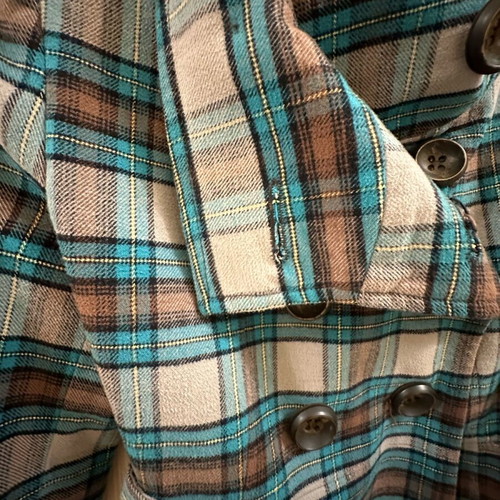 Iso checked cotton fitted jacket like new, small