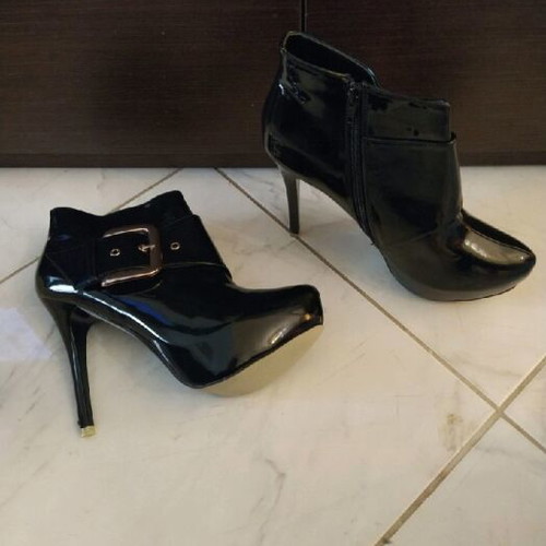 Patent leather ankle boots new, size 41