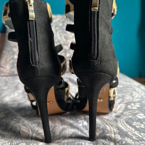 BSB Animal Print sandals used, size 37, black