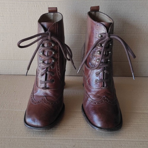 Rollini leather brown ankle boots used, size 37