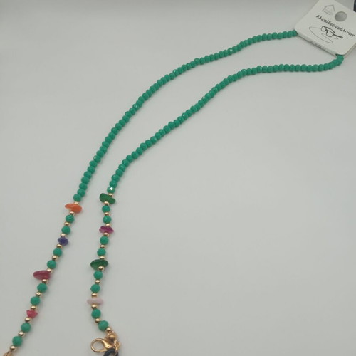 Glasses chain new with beads ethnic multicolor
