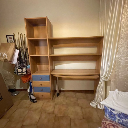 Neoset bookshelf used with desk and shelves