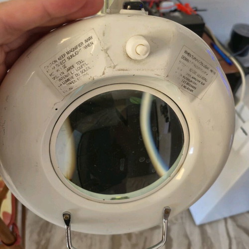 Magnifying Lamp with Arm and LED Light used, professional