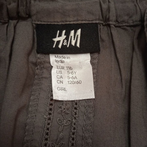 H&M tunic khaki for girl 5 years like new, cotton fabric