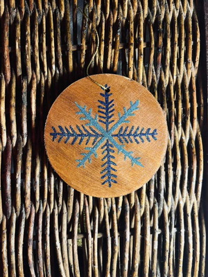 Wooden handmade Christmas ornament new