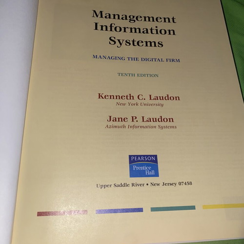 Management Information Systems 10th Edition book by Laudon & Laudon