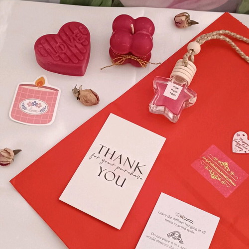 Inspired Si Passione & Pink Rose Gift Set with Candle, Wax Melt & Car Diffuser
