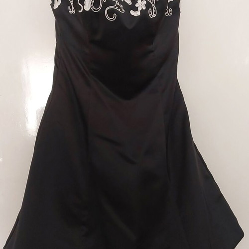 Strapless dress Morgan and Co. black with white tulle like new, size S
