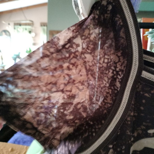 Blouse with transparency and elastic cotton lining used, size L