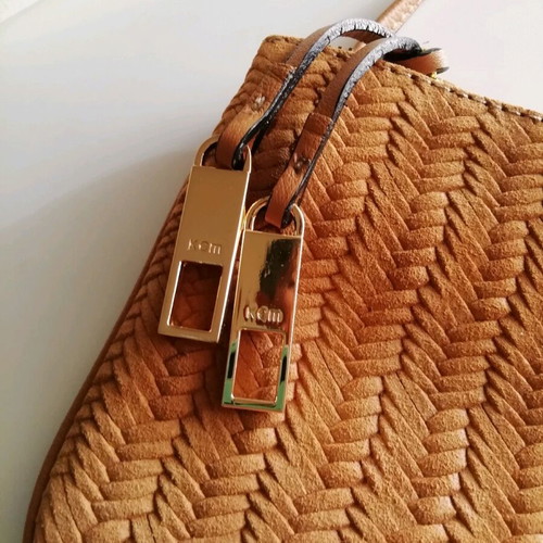 KEM leather crossbody bag like new suede