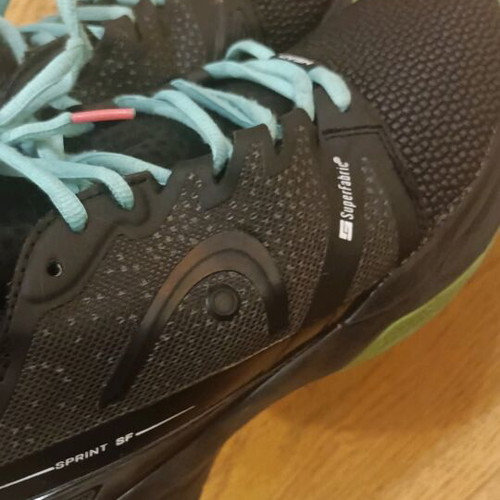 Head Sprint SF men's tennis shoes used, size 46, black/teal