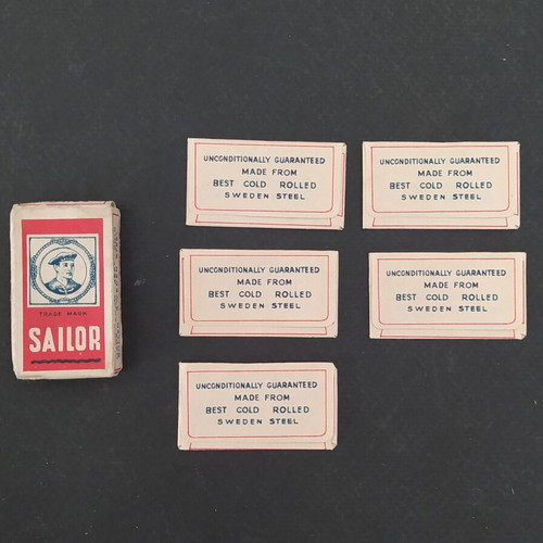 Vintage Sailor razor blades pack of 5, like new
