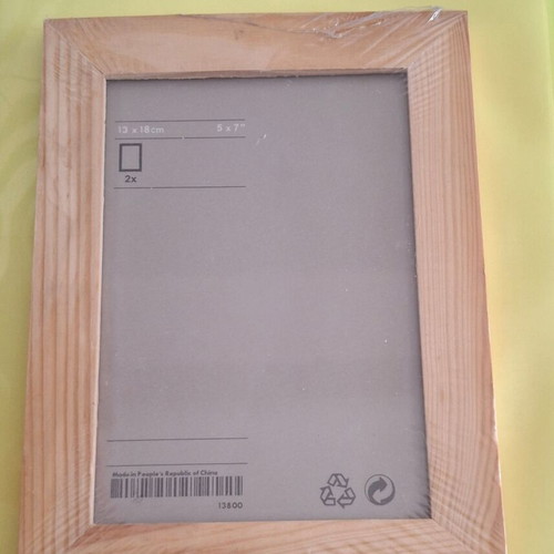 Minimal photo frame new with natural wood sealed
