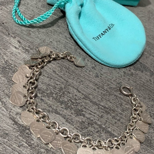 Tiffany & Co Return to Tiffany Heart Charm Bracelet 925 Silver used