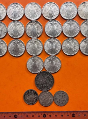 Silver Greek Coins Lot of 36, like new, Royal Wedding 1964 and others