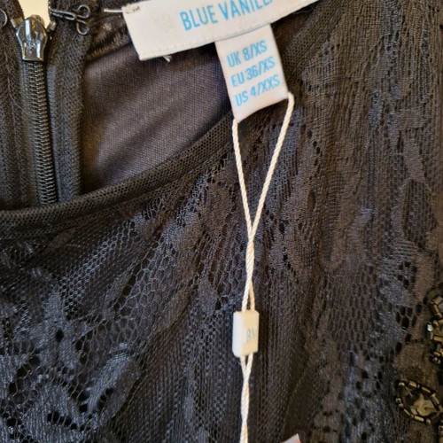 Black Blue Vanilla evening dress new with lace and sequins