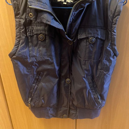 Lee Cooper bomber jacket with detachable sleeves like new, blue
