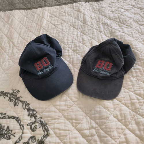 Zara varsity hats set used, blue with embroidery 50cm and 56cm