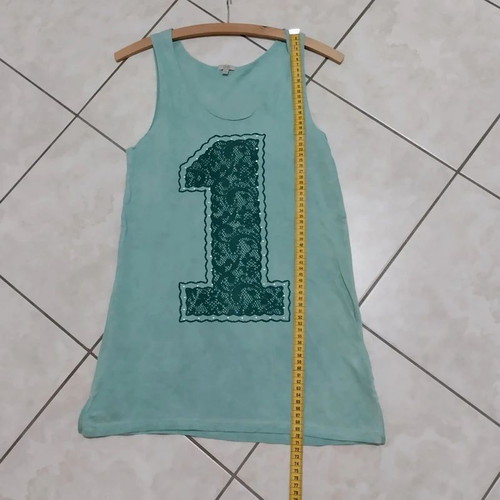 Ovs sleeveless top aqua long XS used, everyday wear