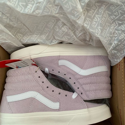 Vans Sk8-Hi new leather shoes size 36 light lilac