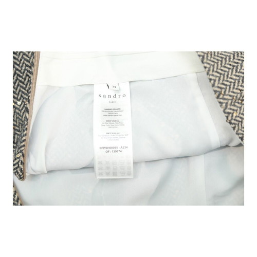 Sandro gray woolen shorts with sequins size 34 used