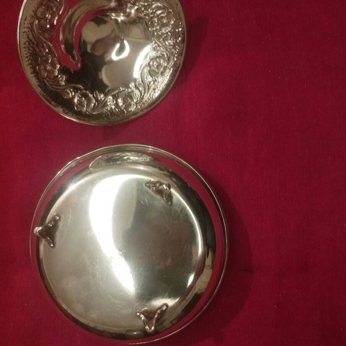 Silver 925 fondantière with lid by Zolotas like new