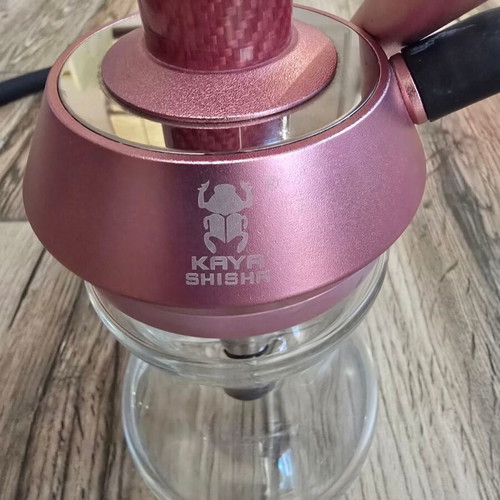 Kaya Shisha ELOX Desktop Carbon hookah, pink, anodized aluminum