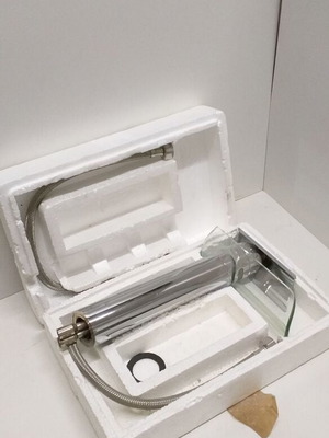 Glass bath mixer new with all accessories