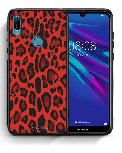 Animal Red Leopard - Huawei Y6 2019 θήκη