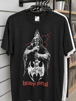 Heavy Metal cotton T-shirt, size Large, black